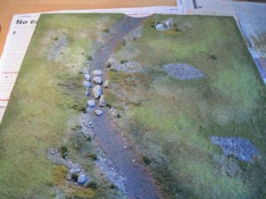 After adding fine turf, static grass and medium shrubs.